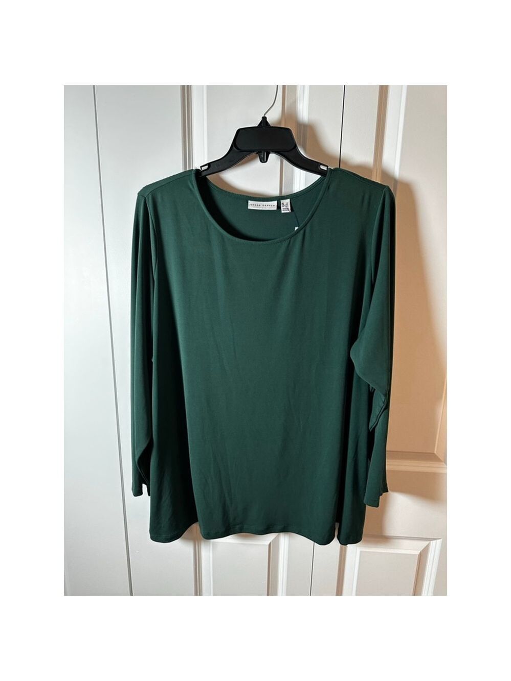 Susan Graver Long Sleeve Tee 3X Dark Green